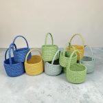 Round Weave Moonj Handle Basket with Handle - Image 3