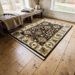 Midnight Floral Hand Knotted Rug - Image 6