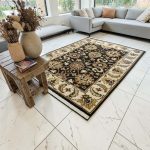 Midnight Floral Hand Knotted Rug - Image 4