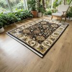 Midnight Floral Hand Knotted Rug - Image 2