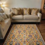 Mustard Floral Hand Tufted Wool Rug - Image 3