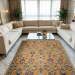 Mustard Floral Hand Tufted Wool Rug - Image 5